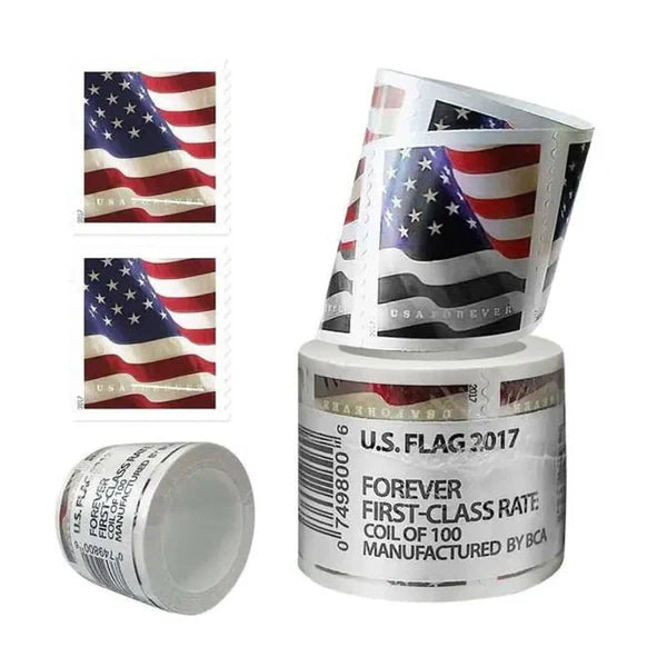 Highly Recommended: $499 for 50 Rolls(5000pcs) – Flag Forever Stamps