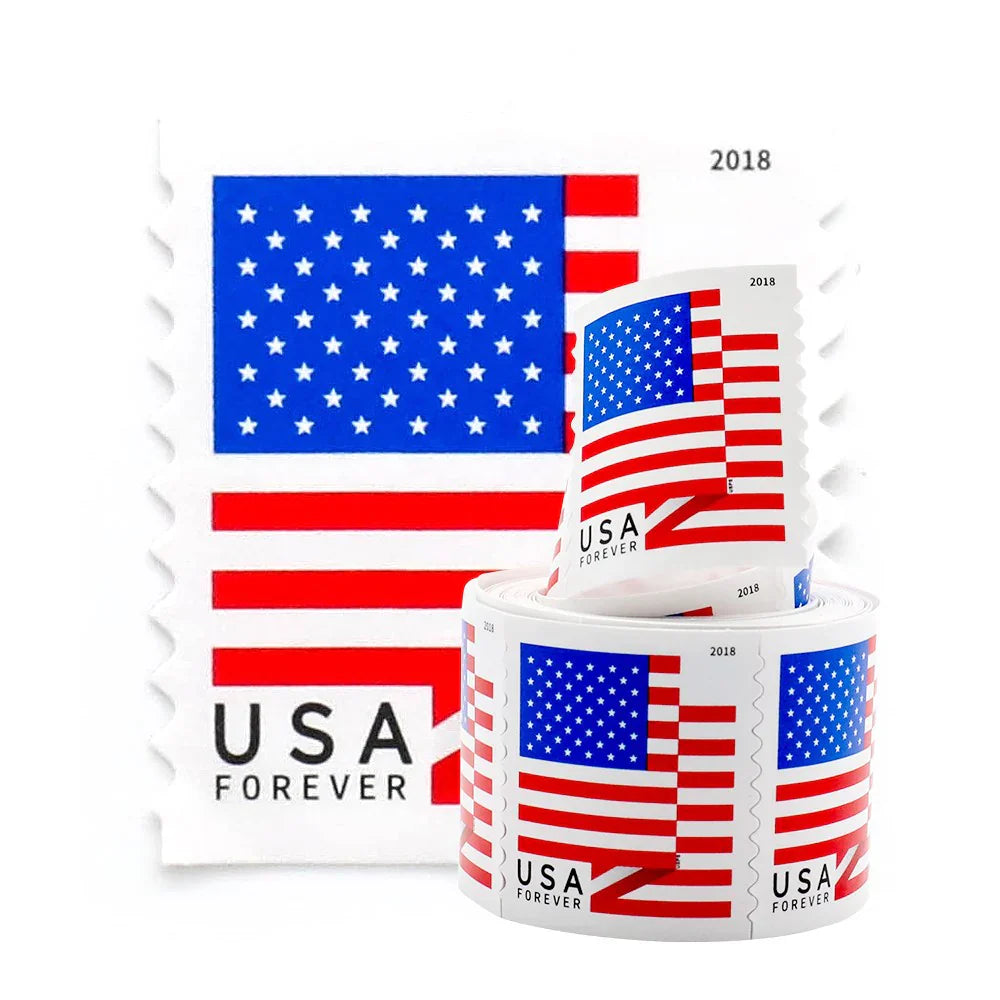 Highly Recommended: $989.99 for 100 Rolls(10000pcs) – Flag Forever Stamps