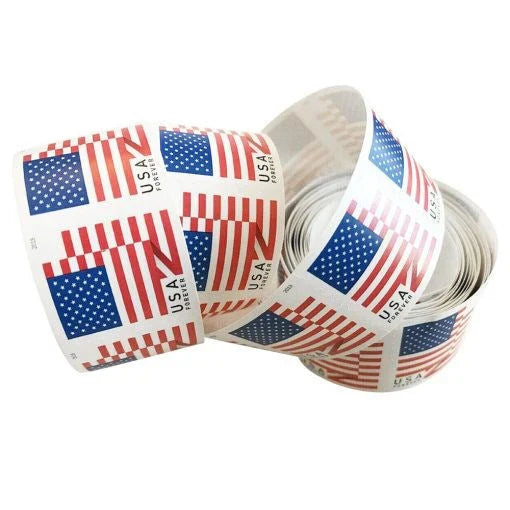 Highly Recommended: $989.99 for 100 Rolls(10000pcs) – Flag Forever Stamps