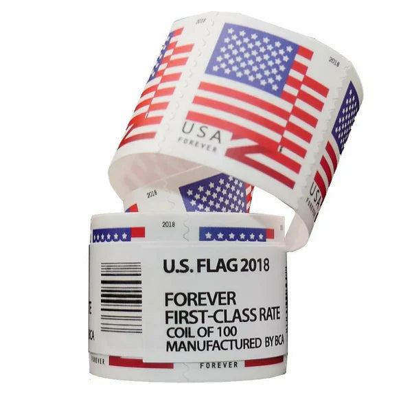 Highly Recommended: $989.99 for 100 Rolls(10000pcs) – Flag Forever Stamps