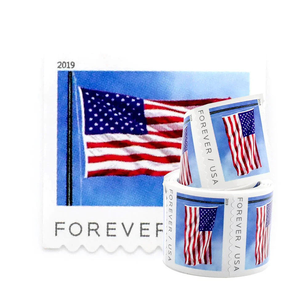 Highly Recommended: $989.99 for 100 Rolls(10000pcs) – Flag Forever Stamps