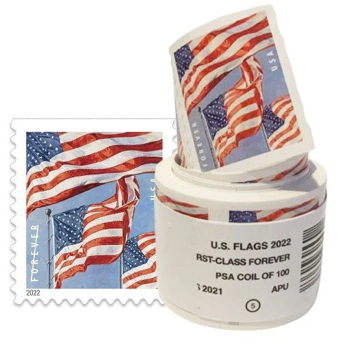 Highly Recommended: $499 for 50 Rolls(5000pcs) – Flag Forever Stamps