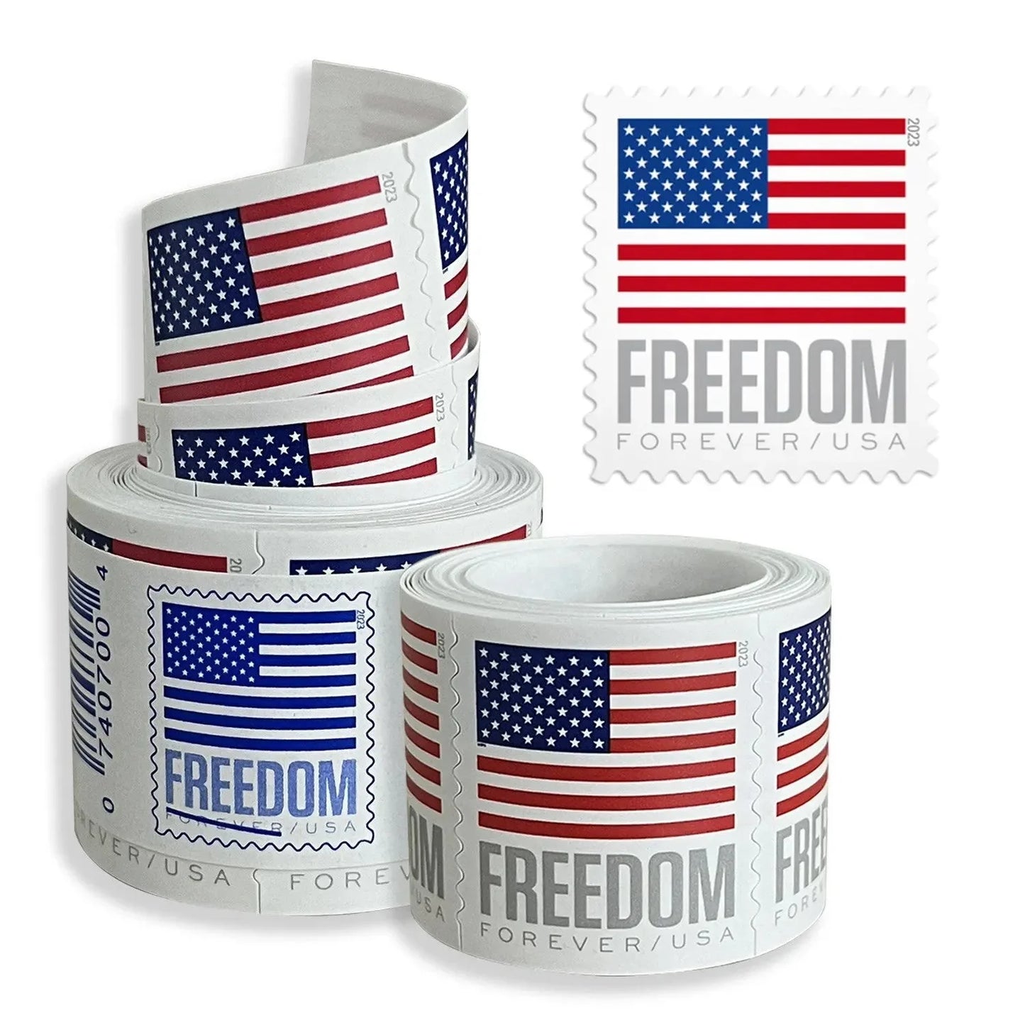 Highly Recommended: $989.99 for 100 Rolls(10000pcs) – Flag Forever Stamps