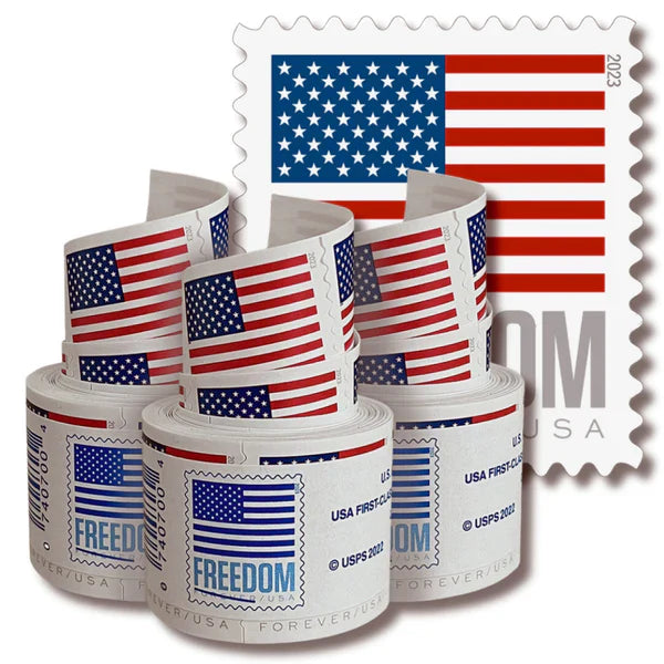 Highly Recommended: $499 for 50 Rolls(5000pcs) – Flag Forever Stamps