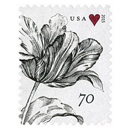 2015 Love Tulip Stamp – 70 Cent Vintage Floral Postage Sheet