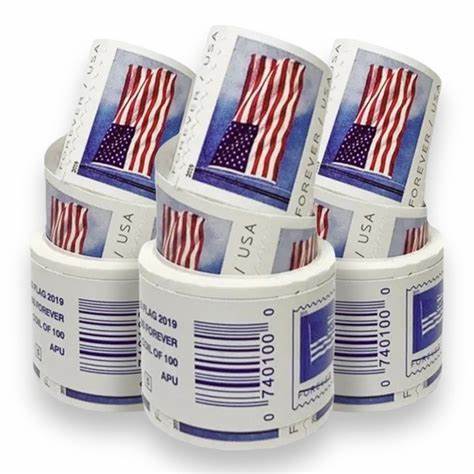 Highly Recommended: $989.99 for 100 Rolls(10000pcs) –  Flag Forever Stamps