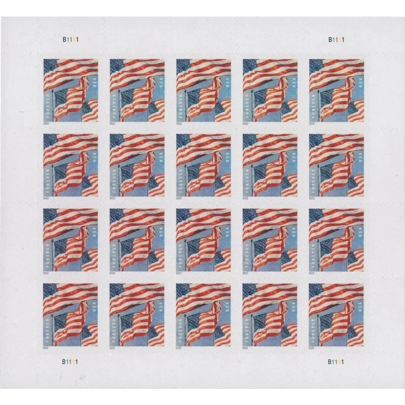 Special price: $519 for 250 Sheet/Booklet(5000pcs) –  Flag Forever Stamps