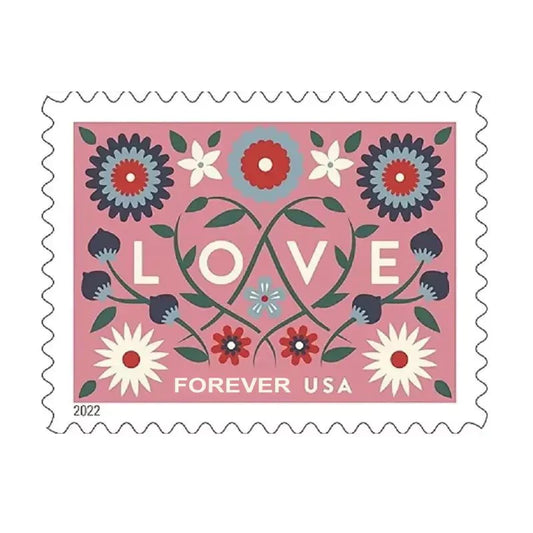 2022 Love Forever Stamps – First-Class Wedding Postage Sheet