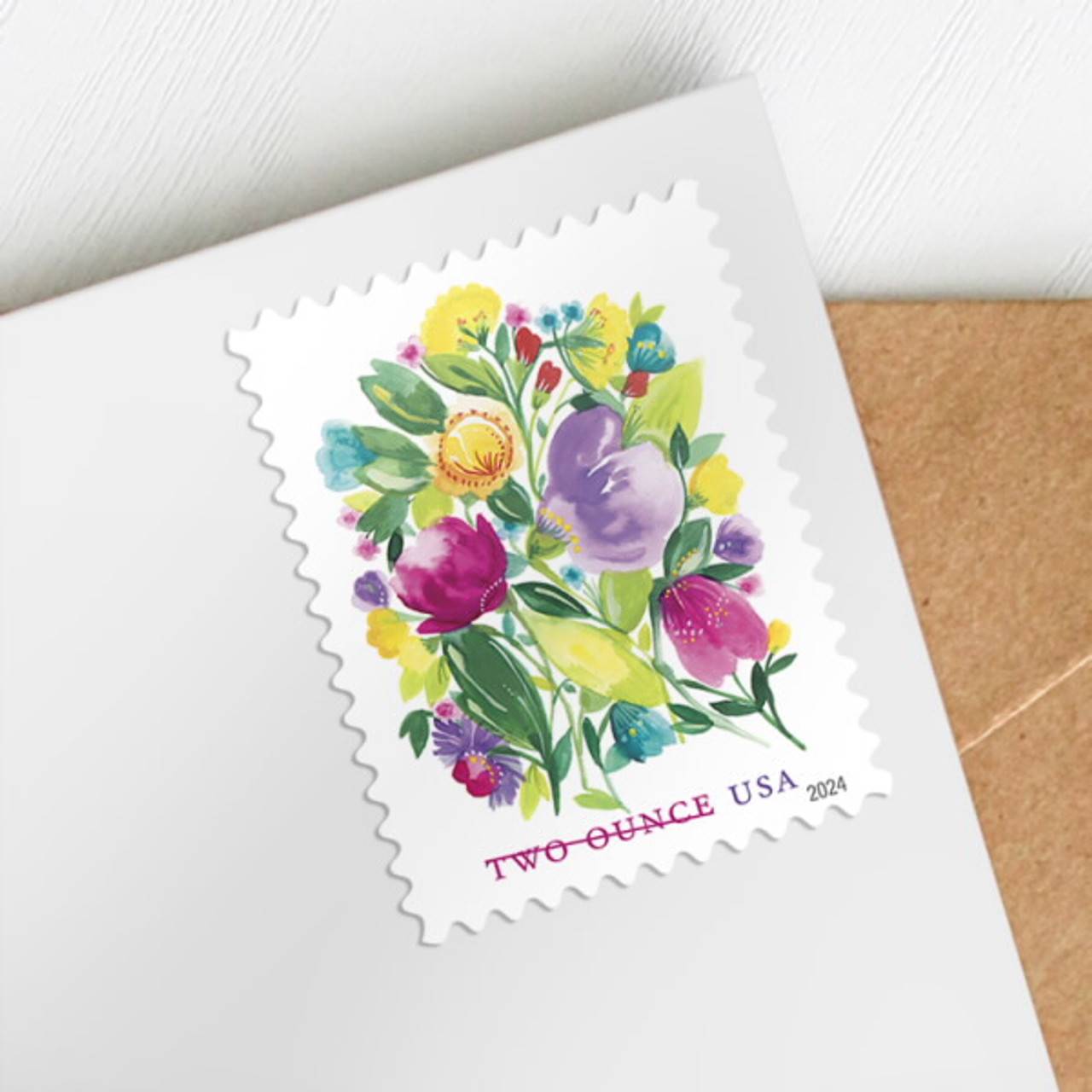 2024 Wedding Blooms Forever Stamps –  First-Class Postage Sheet